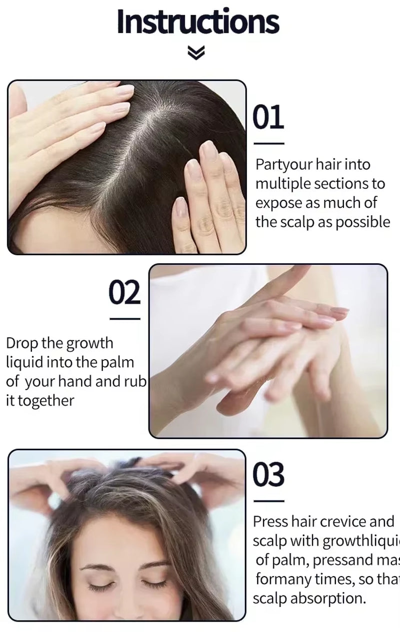 Hair Growth Oil Loss Treatment Smoothing Repair Damaged Hair Growth Products for Men Women Hair Care